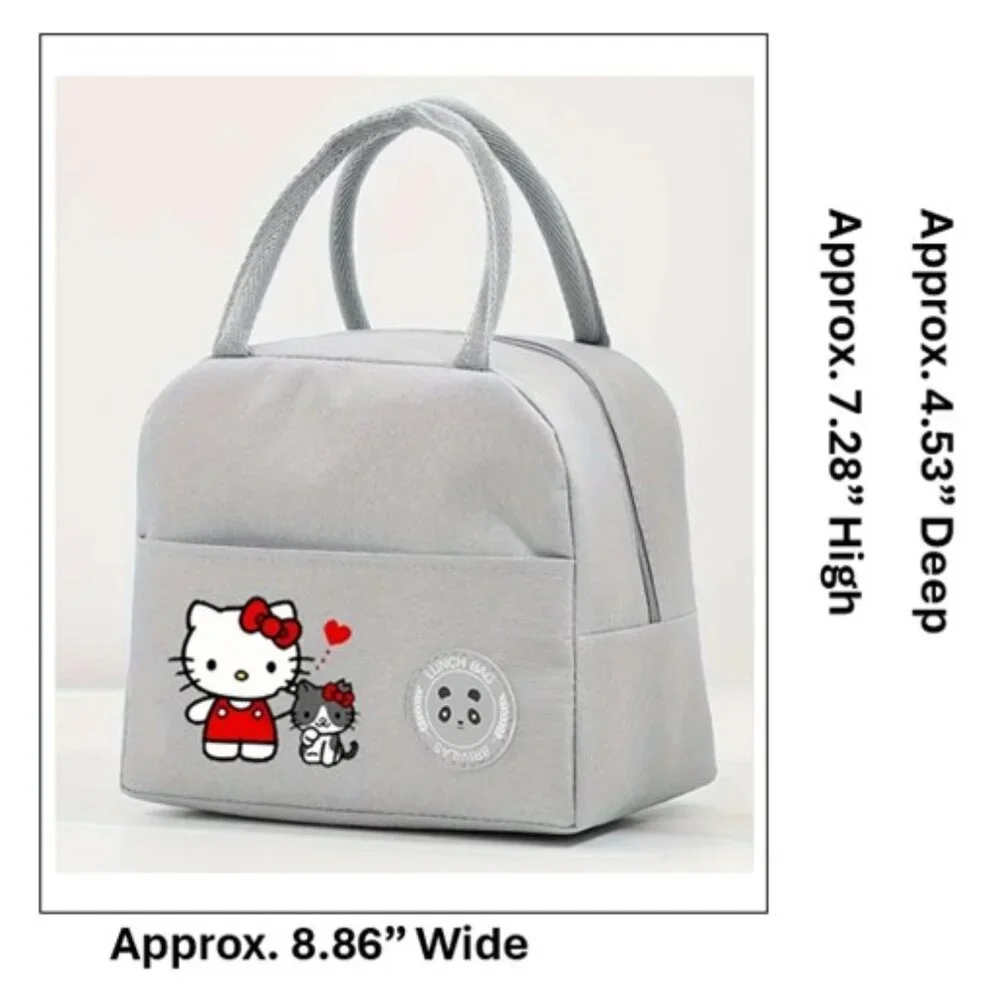 HELLO‎ KITTY Gray Canvas Insulated Lunch Tote (BRAND-NEW & SUPER CUTE!)